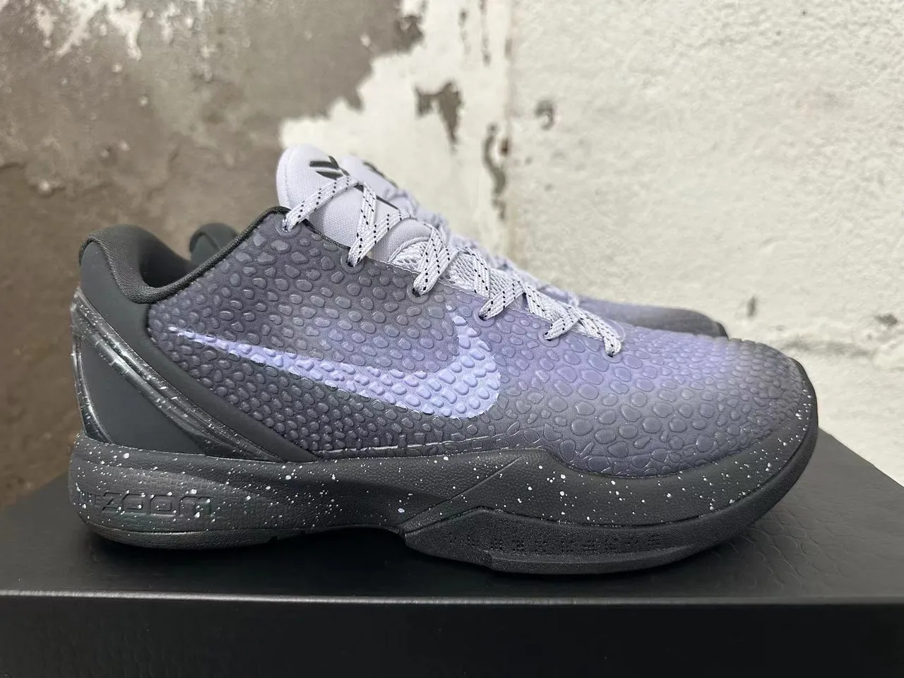 Nike Kobe 6 Preto Roxo Gradiente Tênis de Basquete 4