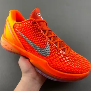 Nike Kobe 6 Orange Yellow Silver बास्केटबॉल जूते