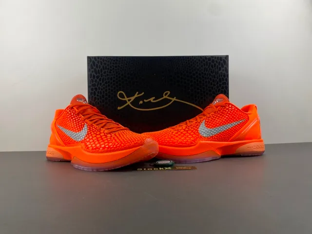 Nike Kobe 6 Orange Yellow Silver Basketball Shoes 14