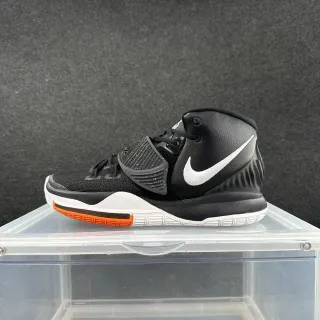 Nike Kyrie 6 काला सफेद नारंगी बास्केटबॉल जूते