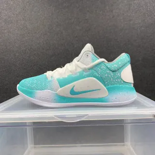Nike Kyrie नीला सफेद ग्रेडिएंट निट अपर बिंदीदार पेंट-स्प्लैटर प्रभाव बास्केटबॉल जूते
