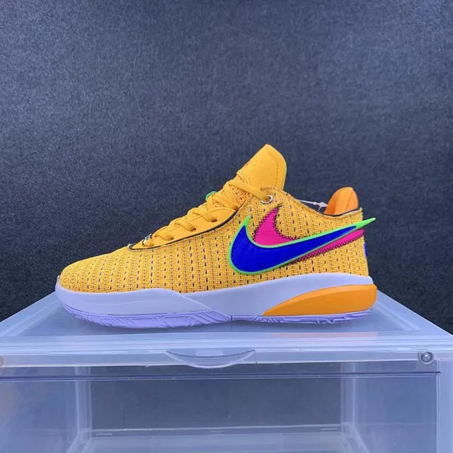 Nike Kyrie पीला नीला किनिट लेयर Swoosh बास्केटबॉल जूते 2