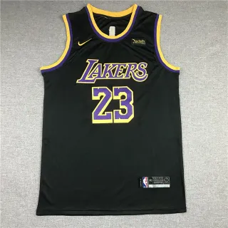 Nike Lakers LeBron James 23 Reward Edition 黑色 紫色 黄色 球衣