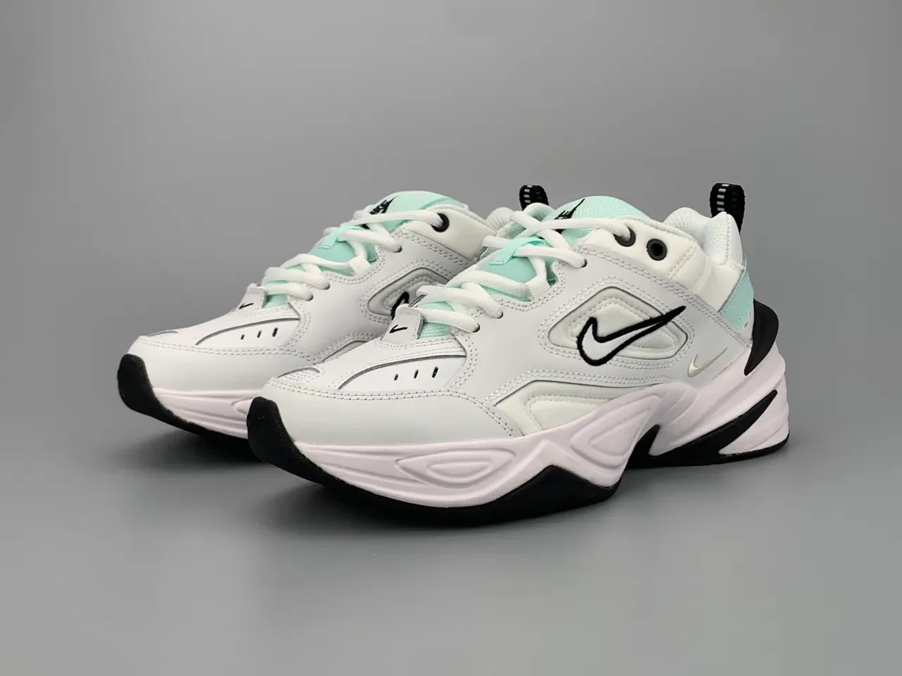 Nike M2K Tekno blanc vert menthe sneakers chunky 5