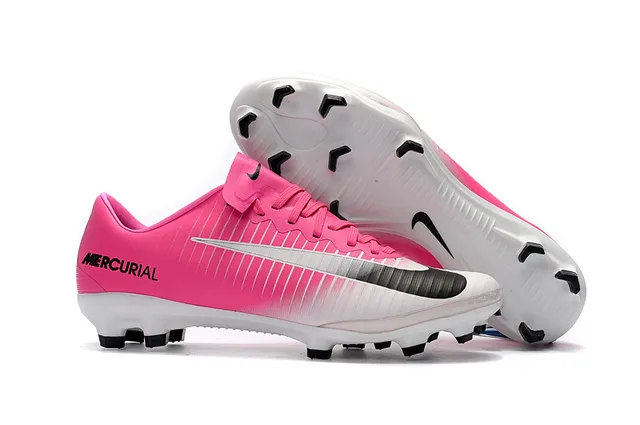 Nike Mercurial Azul Naranja Bajo-Corte Upper Sintético Textura Acanalada Ground Firme Zapatos de Fútbol 4