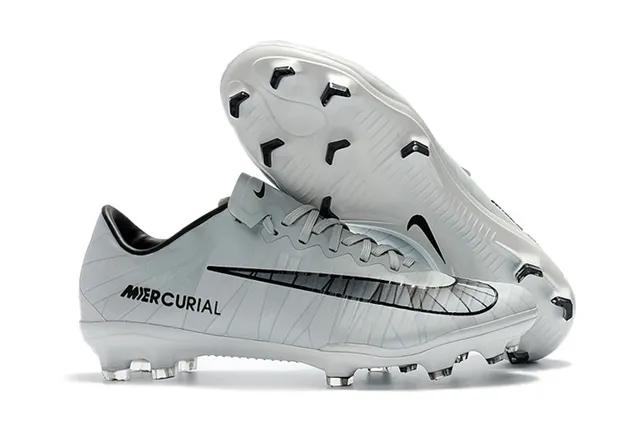 Nike Mercurial Azul Naranja Bajo-Corte Upper Sintético Textura Acanalada Ground Firme Zapatos de Fútbol 6