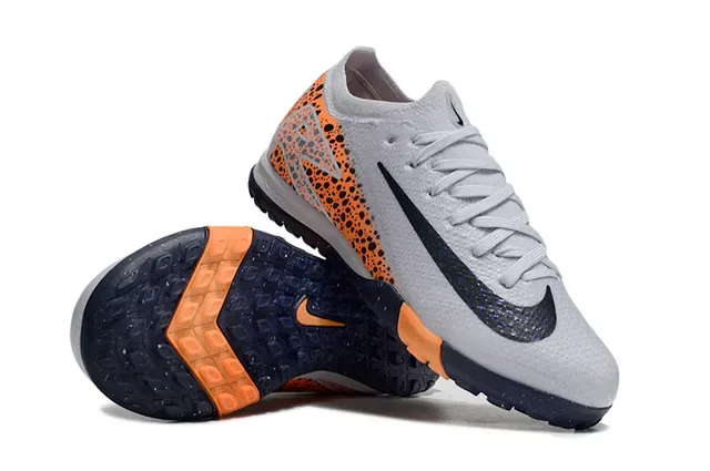 Nike Mercurial حذاء كرة قدم Turf رمادي برتقالي كيت علوي طبقة متفرقة 2