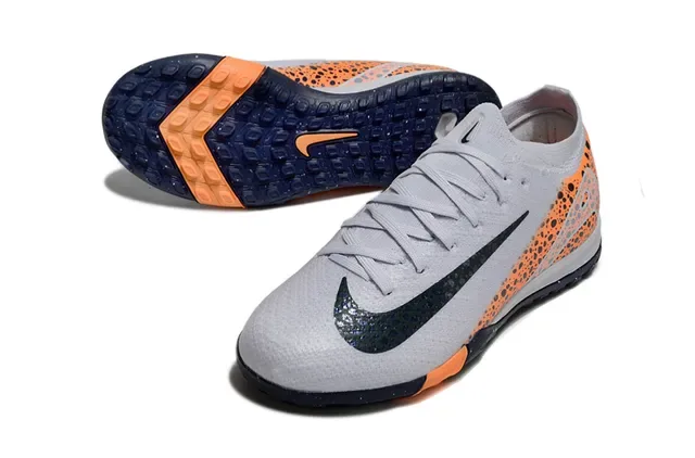 Nike Mercurial حذاء كرة قدم Turf رمادي برتقالي كيت علوي طبقة متفرقة 3