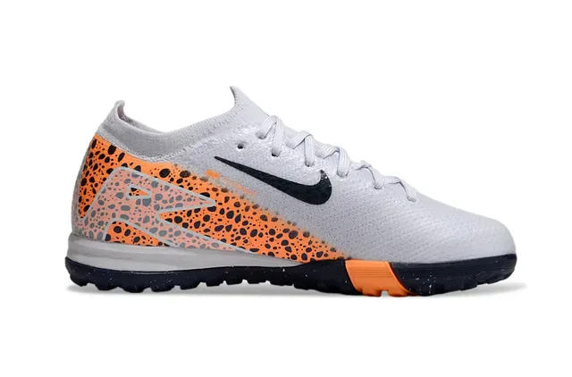 Nike Mercurial حذاء كرة قدم Turf رمادي برتقالي كيت علوي طبقة متفرقة 5