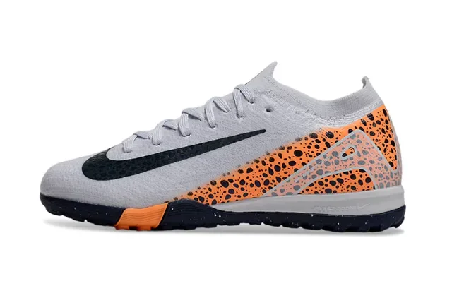Nike Mercurial حذاء كرة قدم Turf رمادي برتقالي كيت علوي طبقة متفرقة 6