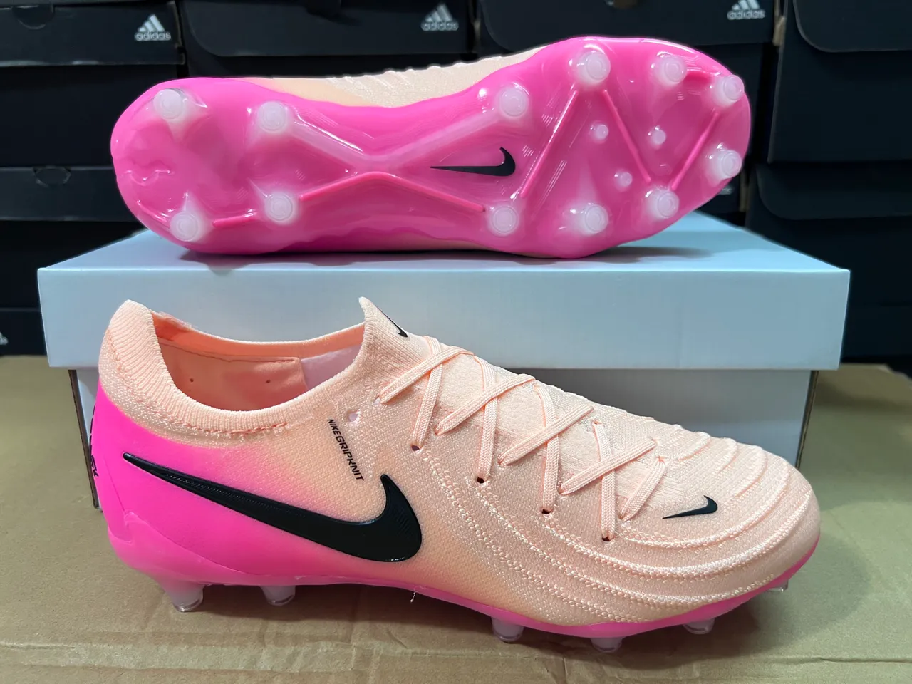 Nike Mercurial Bottes de football dégradé pêche rose Firm-Ground Chaussures de football 5