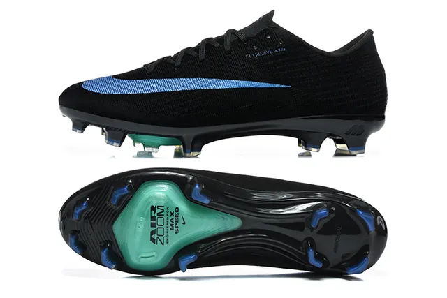 নাইক Mercurial Superfly Flyknit Ultra কালো নীল সবুজ Firm-Ground ফুটবল জুতো 9