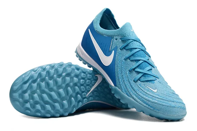 Nike Mercurial Turf Bleu Clair Blanc Turf Chaussures de football 3
