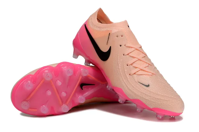 Nike Mercurial Vapor Sapatos de futebol rosa bege com parte superior de malha de baixo corte, cadarços assimétricos, para terreno firme 4