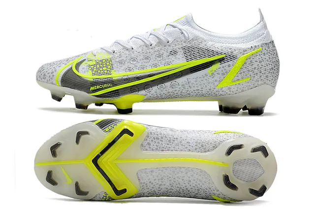 Nike Mercurial White Volt Black Firm-Ground أحذية كرة القدم 2