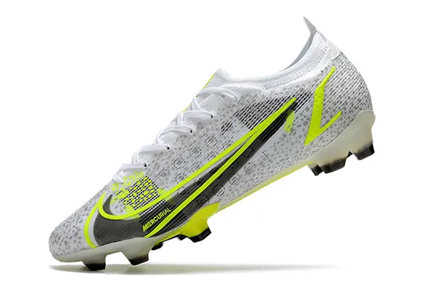 Nike Mercurial White Volt Black Firm-Ground أحذية كرة القدم 4