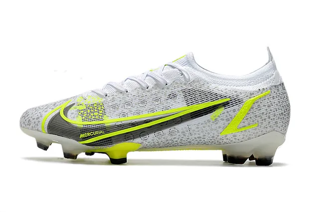 Nike Mercurial White Volt Black Firm-Ground أحذية كرة القدم 5