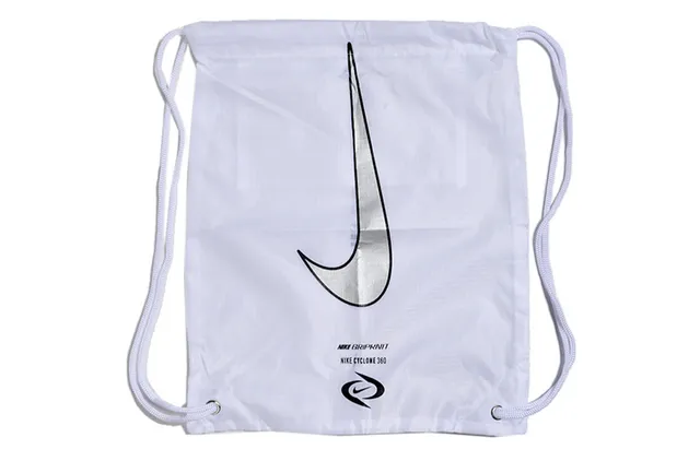Nike नारंगी काली ड्रॉस्ट्रिंग बंद सैक-स्टाइल सिल्हूट बकेट बैग 20
