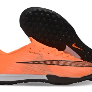 Nike 橙色 黑色 飞织针织鞋面 低切领 草地足球鞋