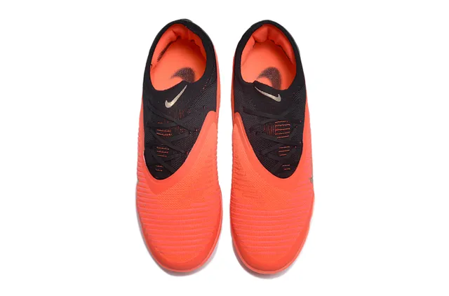 Nike Orange Black Low-Cut Shoe Asymmetrical Lacing System Turf Soccer Shoes 2