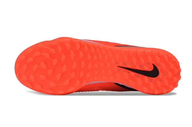 Nike Orange Black Low-Cut Shoe Asymmetrical Lacing System Turf Soccer Shoes 6