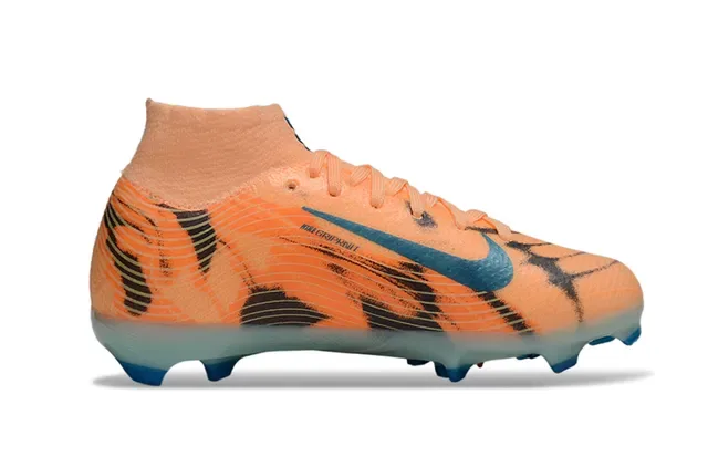 Nike Naranja Azul Botines de Fútbol de Corte Alto con Upper Sintético para Césped Firm 3