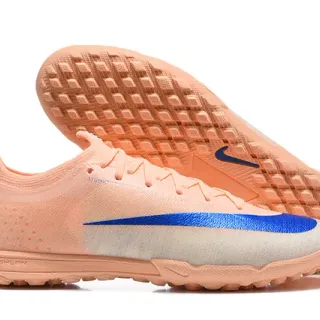 Nike 橙蓝针织鞋面低帮轮廓草地足球鞋