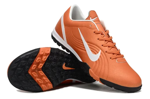 Nike Orange White Low-Cut Synthetic Upper Indoor Soccer Shoes 2