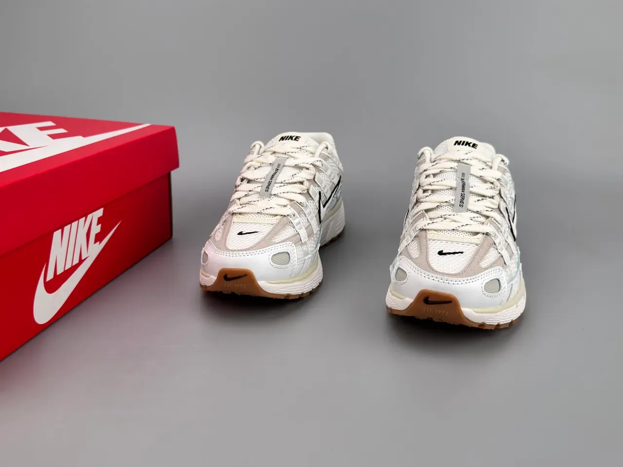 Nike P-6000 White and Gray Lifestyle Sneakers 3