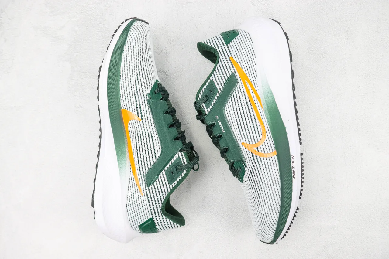 Nike Pegasus 40 White Green Orange Running Shoes 2