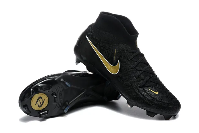 Nike Phantom GT Noir et Or Terrain Ferme Chaussures de Football 6