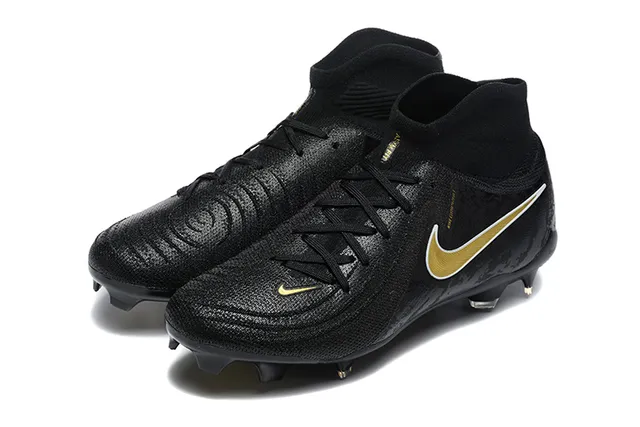 Nike Phantom GT Noir et Or Terrain Ferme Chaussures de Football 8