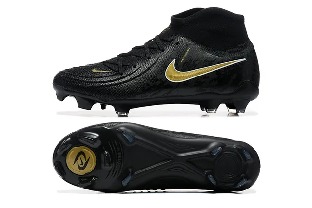 Nike Phantom GT Noir et Or Terrain Ferme Chaussures de Football 9
