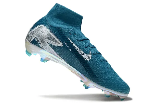 Nike Phantom GT Blue Silver High-Cut Knit Upper Firm-Ground Soccer Shoes 2