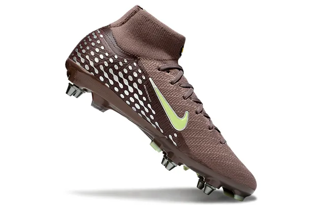 Nike Phantom GT Marrón Verde Lima Wave-Overlay Firm-Ground Zapatos de fútbol 2