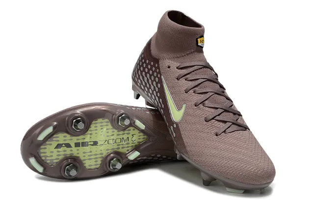 Nike Phantom GT Marrón Verde Lima Wave-Overlay Firm-Ground Zapatos de fútbol 4
