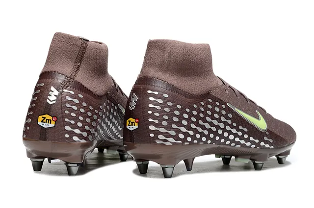 Nike Phantom GT Marrón Verde Lima Wave-Overlay Firm-Ground Zapatos de fútbol 5
