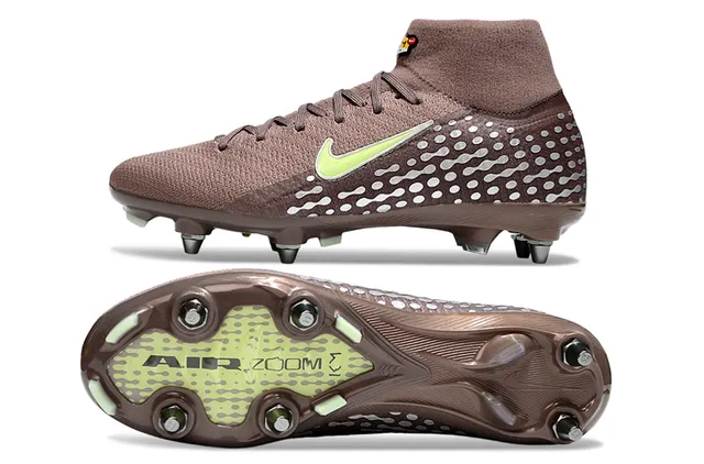 Nike Phantom GT Marrón Verde Lima Wave-Overlay Firm-Ground Zapatos de fútbol 6