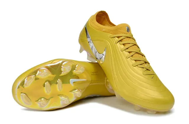 Nike Phantom GT Gold Silver Metallic Synthetic Upper Reflective Swoosh Firm-Ground Soccer Shoes 4