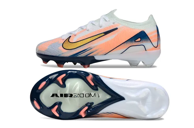 Nike Phantom GT ऑरेंज नेवी निट अपर ग्रेडिएंट फर्म ग्राउंड सोकर शूज 4