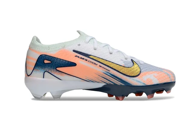 Nike Phantom GT ऑरेंज नेवी निट अपर ग्रेडिएंट फर्म ग्राउंड सोकर शूज 5