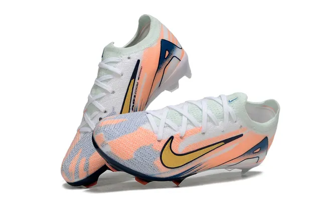 Nike Phantom GT ऑरेंज नेवी निट अपर ग्रेडिएंट फर्म ग्राउंड सोकर शूज 8