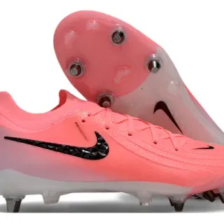 Nike Phantom GT Pink Black Low-Cut Knit Upper Firm-Ground أحذية كرة القدم