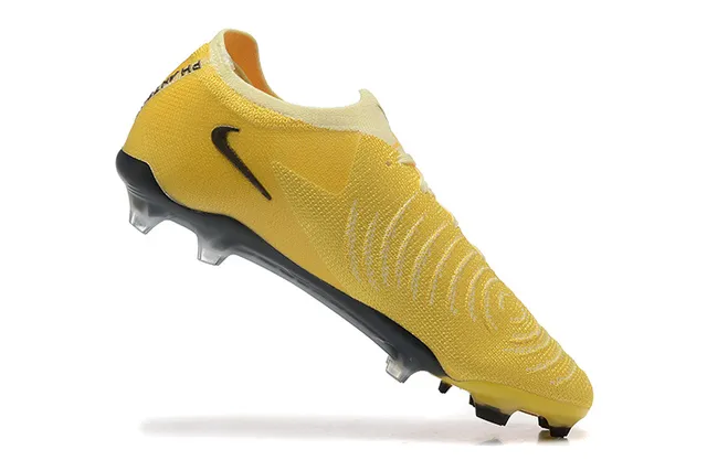 Nike Phantom GT Amarelo Preto Firm-Ground Sapatos de futebol 4