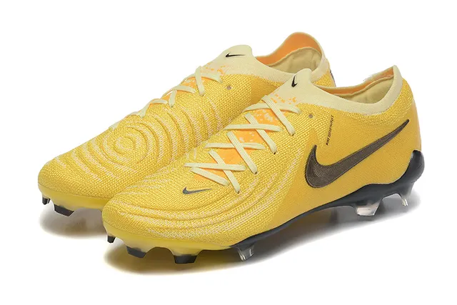 Nike Phantom GT Amarelo Preto Firm-Ground Sapatos de futebol 8