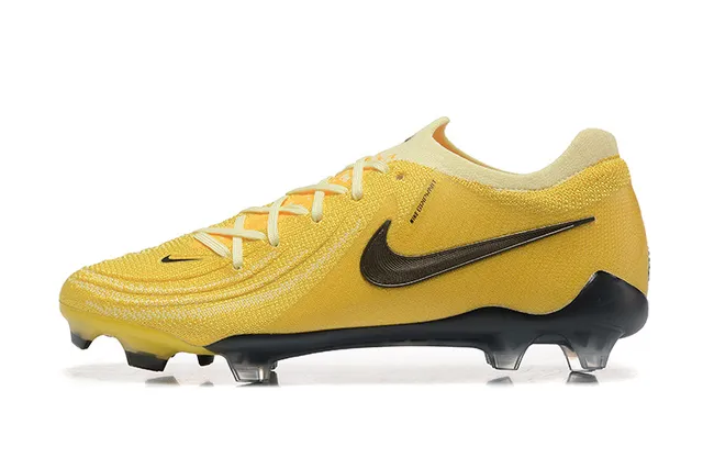 Nike Phantom GT Amarelo Preto Firm-Ground Sapatos de futebol 10