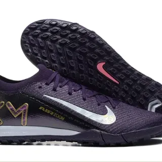 Nike Roxo Preto Knit Upper Outsole Turf Sapatos de Futebol