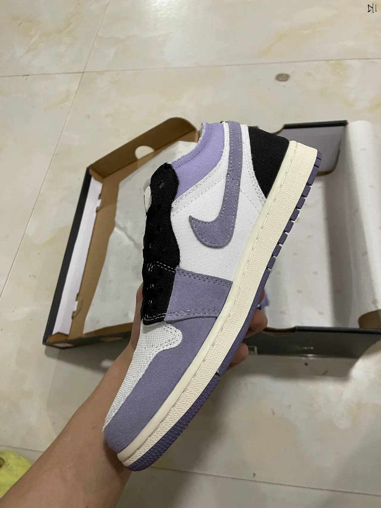 Nike Roxo Preto Low-Top Material Misto Parte Superior Tênis Lifestyle 4
