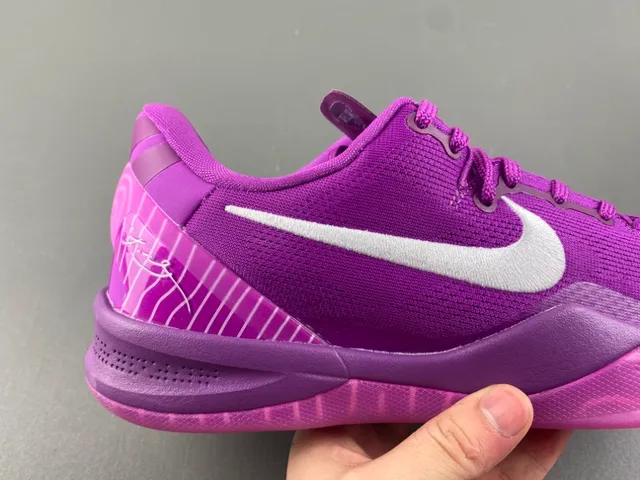 Nike बैंगनी सफेद बुनाई ऊपरी निम्न-कट सिल्हूट बास्केटबॉल जूते 3