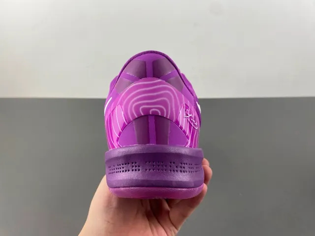 Nike बैंगनी सफेद बुनाई ऊपरी निम्न-कट सिल्हूट बास्केटबॉल जूते 4